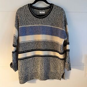 Vince Textured Black and White Sweater
